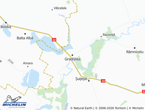 Mapa MICHELIN Gradiștea - ViaMichelin