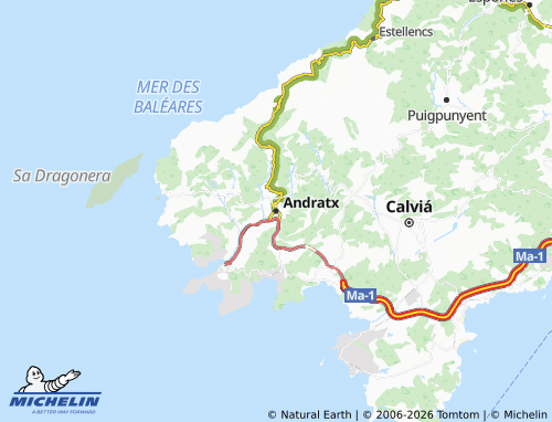MICHELIN Andratx map - ViaMichelin