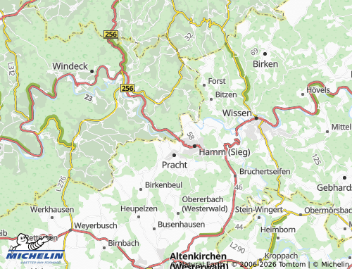 MICHELIN Au (Sieg) map - ViaMichelin