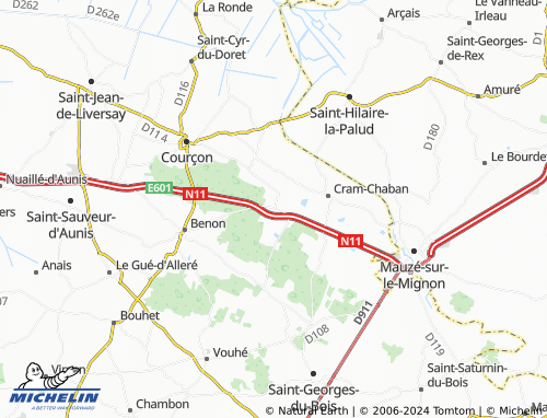 MICHELIN La Laigne map ViaMichelin