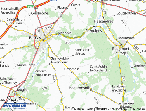 Mappa MICHELIN Saint-Clair-d'Arcey - ViaMichelin