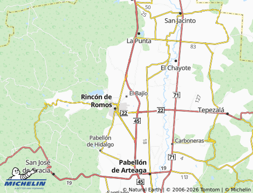 MICHELIN-Landkarte El Bajío - ViaMichelin