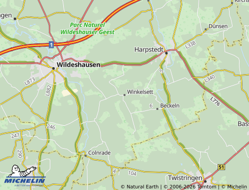 MICHELIN Winkelsett map - ViaMichelin