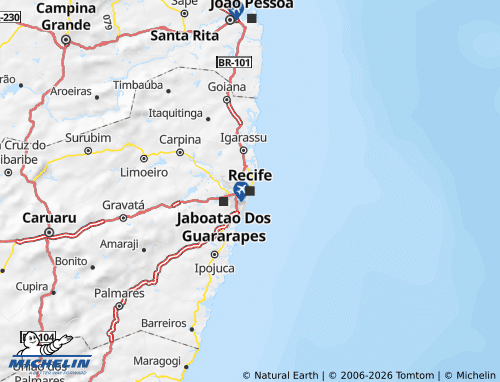 Carte MICHELIN Pernambuco - ViaMichelin