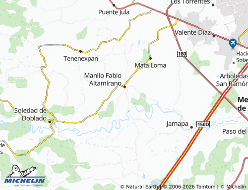 Mapa MICHELIN Jardines de Manlio Fabio - ViaMichelin