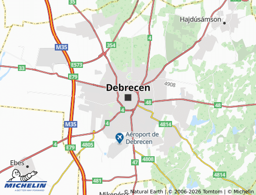 MICHELIN-Landkarte Debrezin - ViaMichelin