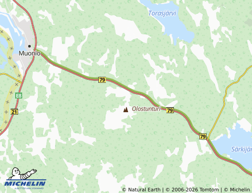 MICHELIN Olostunturi map - ViaMichelin