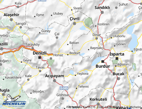 Mappa MICHELIN Çardak - ViaMichelin