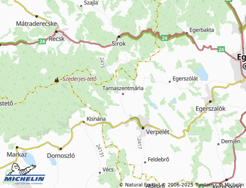 MICHELIN Tarnaszentmária map - ViaMichelin