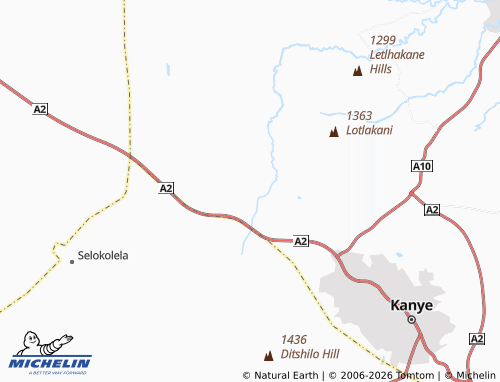 Mapa MICHELIN Moshaneng - ViaMichelin