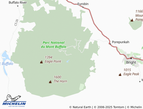 MICHELIN Mount Buffalo map - ViaMichelin