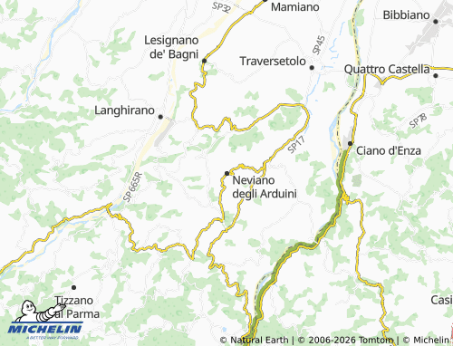 Kaart MICHELIN Neviano degli Arduini - ViaMichelin