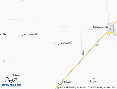 Mapa MICHELIN Saybrook - ViaMichelin