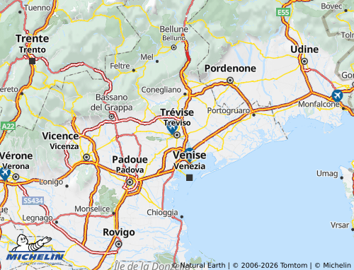Mapa MICHELIN Treviso - ViaMichelin