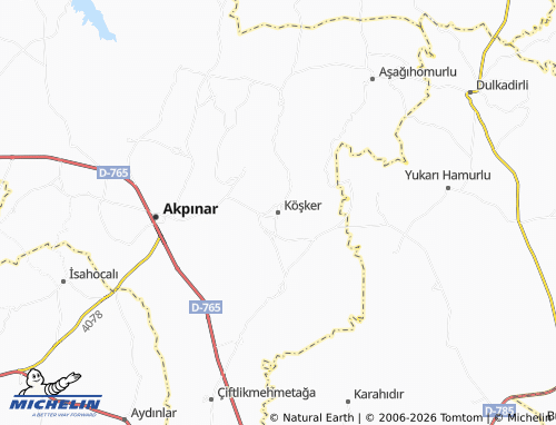 MICHELIN Köşker map - ViaMichelin