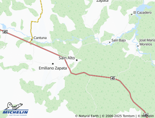 MICHELIN Las Cuatro Letras map - ViaMichelin