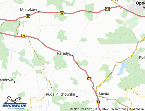Mapa MICHELIN Paradyż - ViaMichelin
