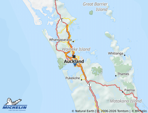 MICHELIN-Landkarte Auckland - ViaMichelin