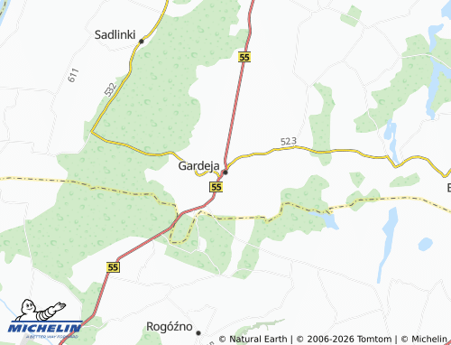 MICHELIN Gardeja map - ViaMichelin