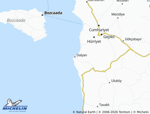 MICHELIN Dalyan map - ViaMichelin