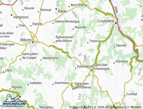 MICHELIN Mauzun map - ViaMichelin