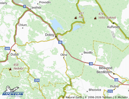 MICHELIN Obora map - ViaMichelin