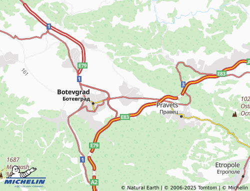 MICHELIN Trudovets map - ViaMichelin
