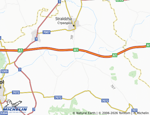 MICHELIN Vodenichane map - ViaMichelin