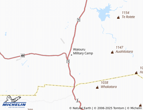 Mappa MICHELIN Waiouru Military Camp - ViaMichelin