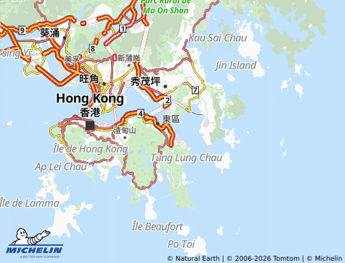 MICHELIN Heng Fa Cheun map - ViaMichelin