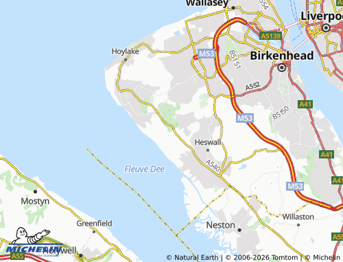 Carte MICHELIN Thurstaston - ViaMichelin