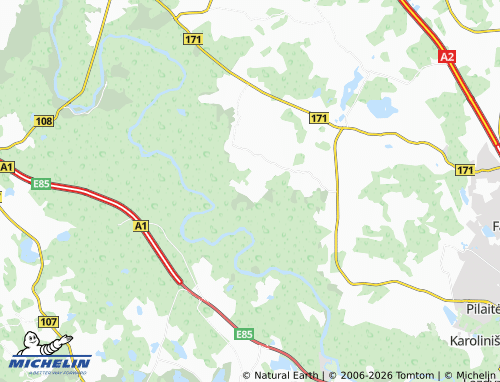 MICHELIN Mikališkės map - ViaMichelin