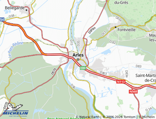 Mappa MICHELIN Arles - ViaMichelin