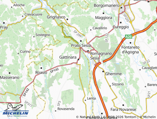 Mapa MICHELIN Gattinara - ViaMichelin