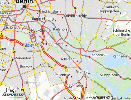 MICHELIN Niederschöneweide map - ViaMichelin