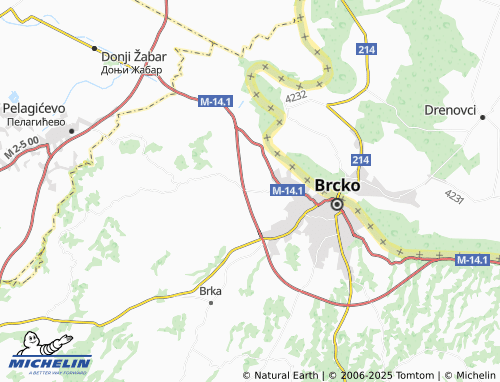 MICHELIN Grbavica map - ViaMichelin