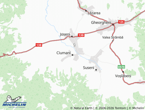 MICHELIN Ciumani map - ViaMichelin