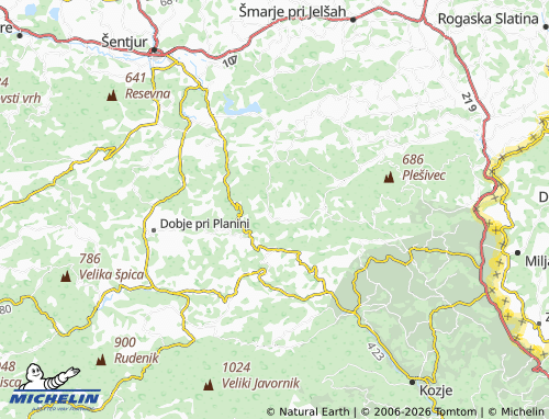 MICHELIN Hrastje map - ViaMichelin