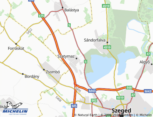 MICHELIN Szatymaz map - ViaMichelin