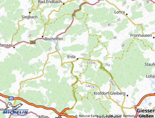 Mapa MICHELIN Erda - ViaMichelin