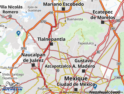 Kaart MICHELIN Valle de Las Pirámides - ViaMichelin