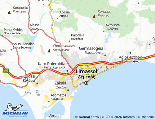 MICHELIN-Landkarte Agia Fylaxi - ViaMichelin