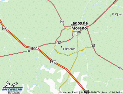 MICHELIN Cristeros map - ViaMichelin