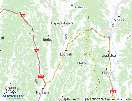 Mappa MICHELIN Logrești - ViaMichelin