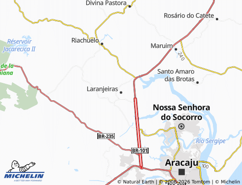 MICHELIN Laranjeiras map - ViaMichelin