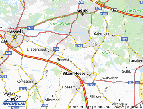 MICHELIN-Landkarte Schoonbeek - ViaMichelin