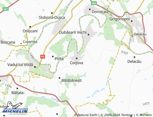 Kaart MICHELIN Corjova - ViaMichelin