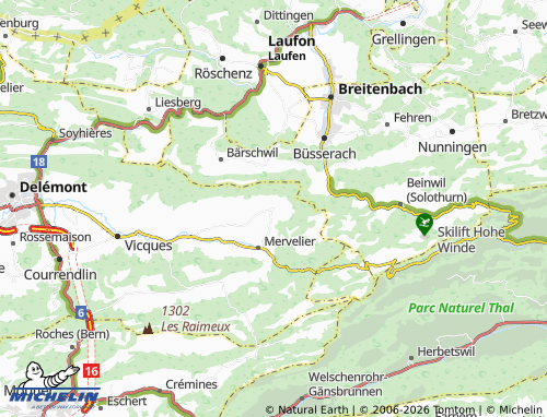Carte MICHELIN Montsevelier - ViaMichelin