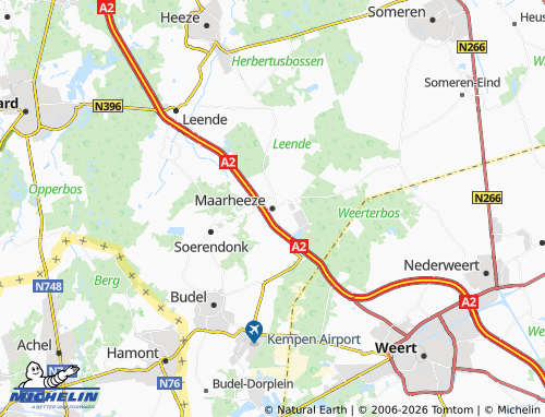MICHELIN Maarheeze map - ViaMichelin