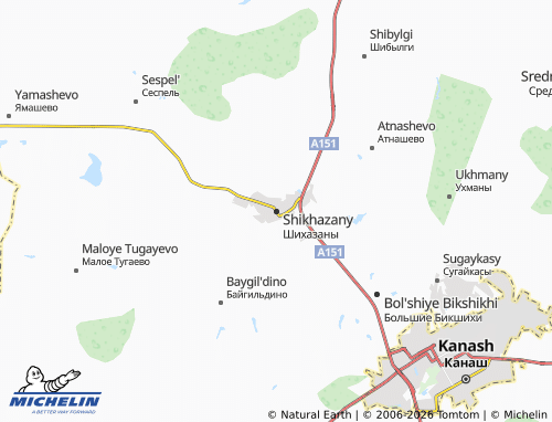 MICHELIN-Landkarte Shikhazany - ViaMichelin